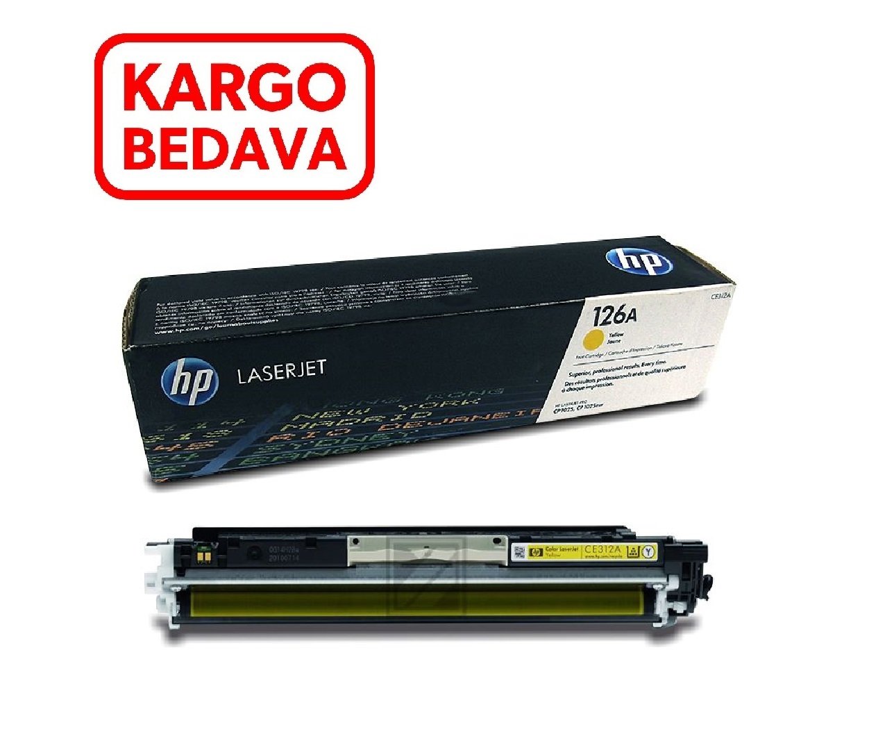 Hp 126A-CE312A Orjinal Sarı Toner