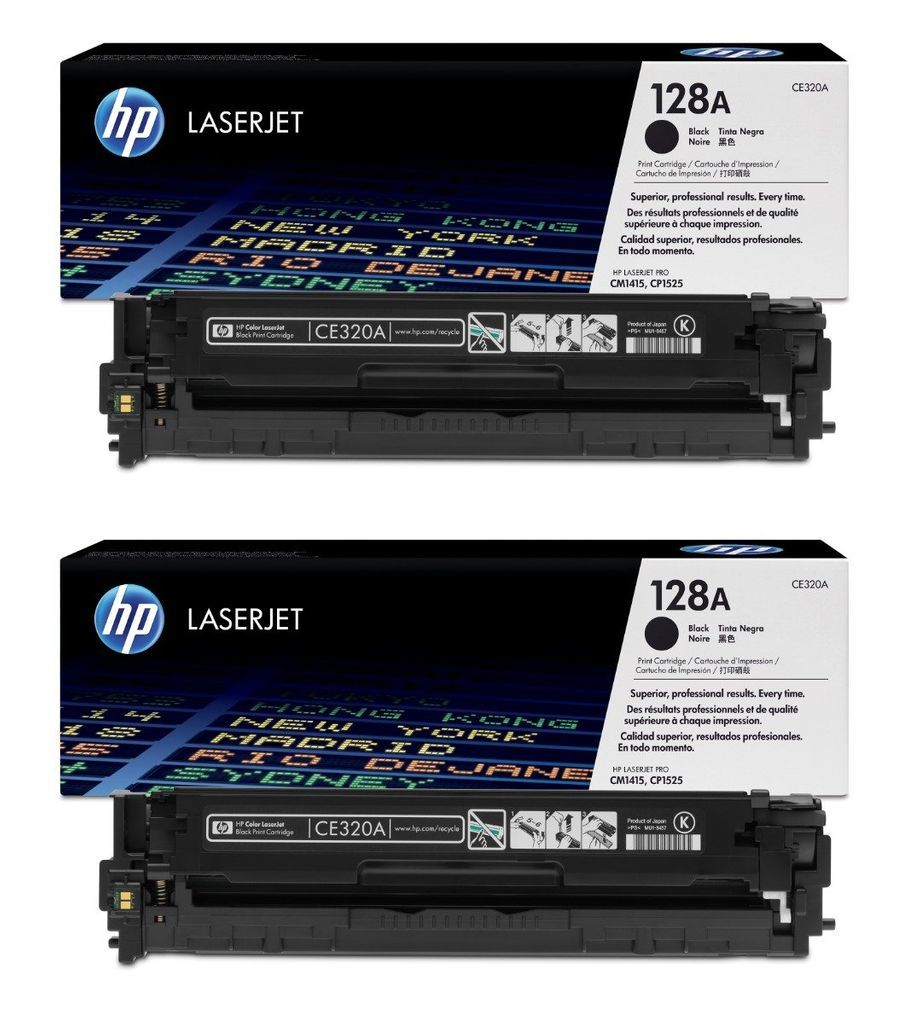 Hp 128A-CE320AD Orjinal Siyah Toner İkili Paket