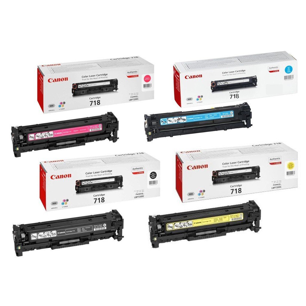Canon CRG-718 Orjinal Siyah-Kırmızı-Sarı-Mavi Toner Paketi