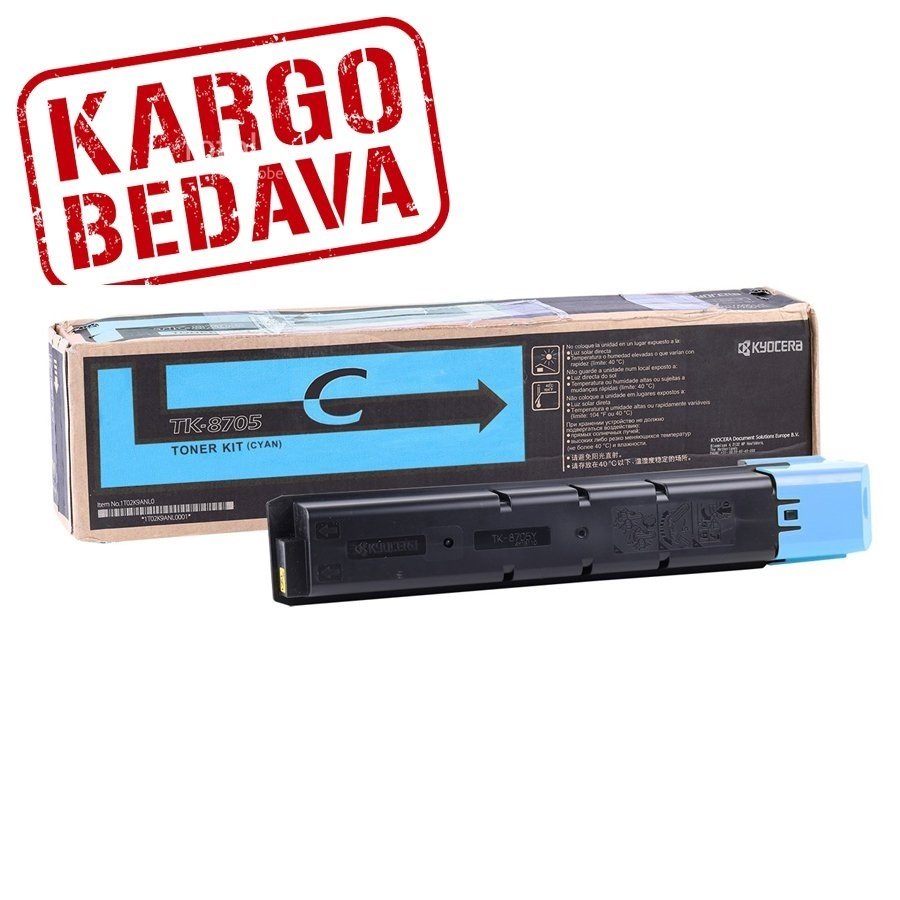 Kyocera Mita TK-8705C Orjinal Mavi Fotokopi Toneri