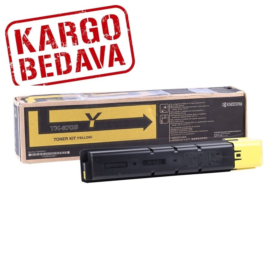 Kyocera Mita TK-8705Y Orjinal Sarı Fotokopi Toneri