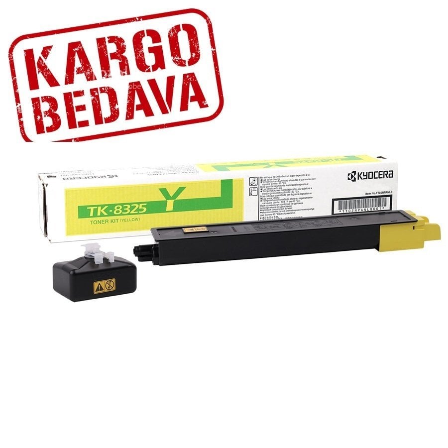 Kyocera Mita TK-8325Y Orjinal Sarı Fotokopi Toneri 1T02NPANL0