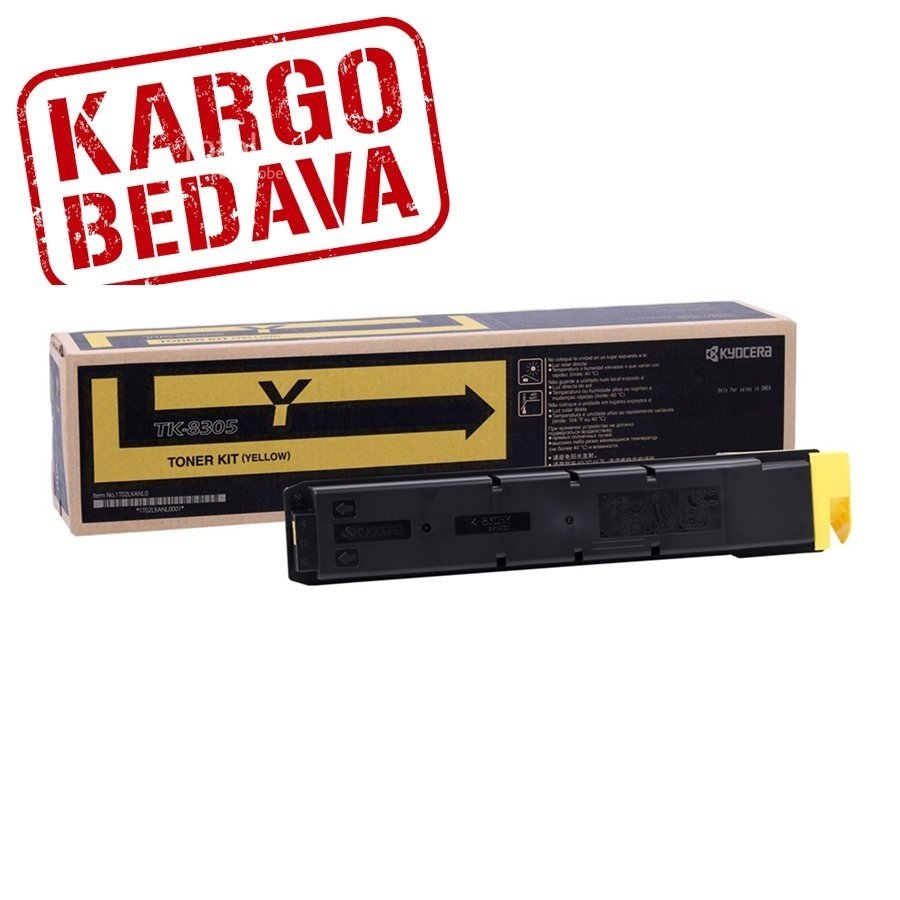 Kyocera Mita TK-8305Y Orjinal Sarı Fotokopi Toneri 1T02LKANL0