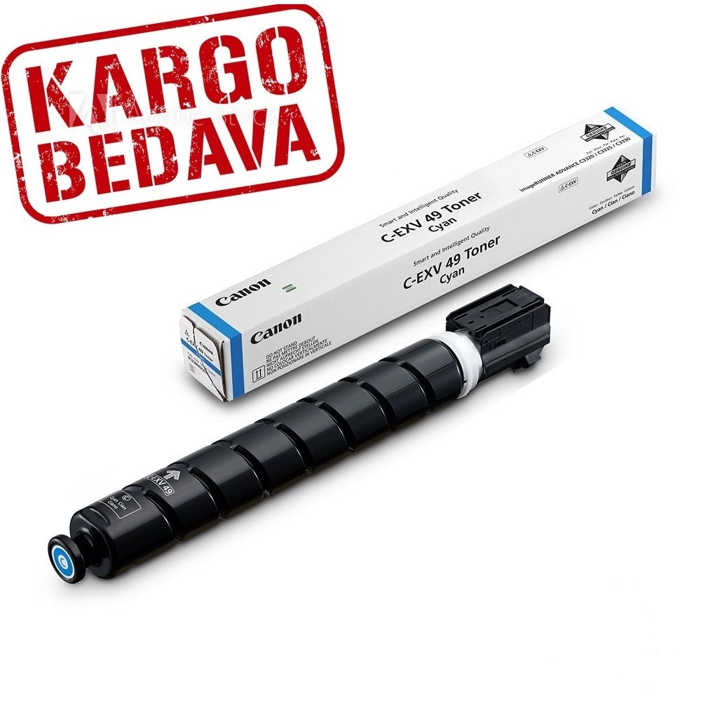 Canon İmage Runner IR-C3325i Orjinal Mavi Fotokopi Toneri 8525B002   - C-EXV 49