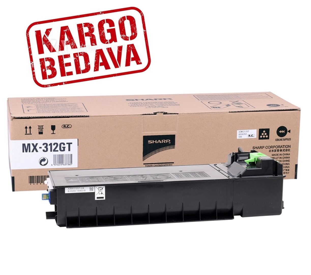Sharp MX-312GT Orjinal Siyah Fotokopi Toneri