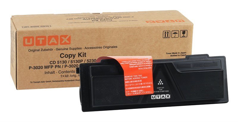 Utax CD-3020/3025/5130P/5130/5230 Orjinal Siyah Fotokopi Toneri 613011110