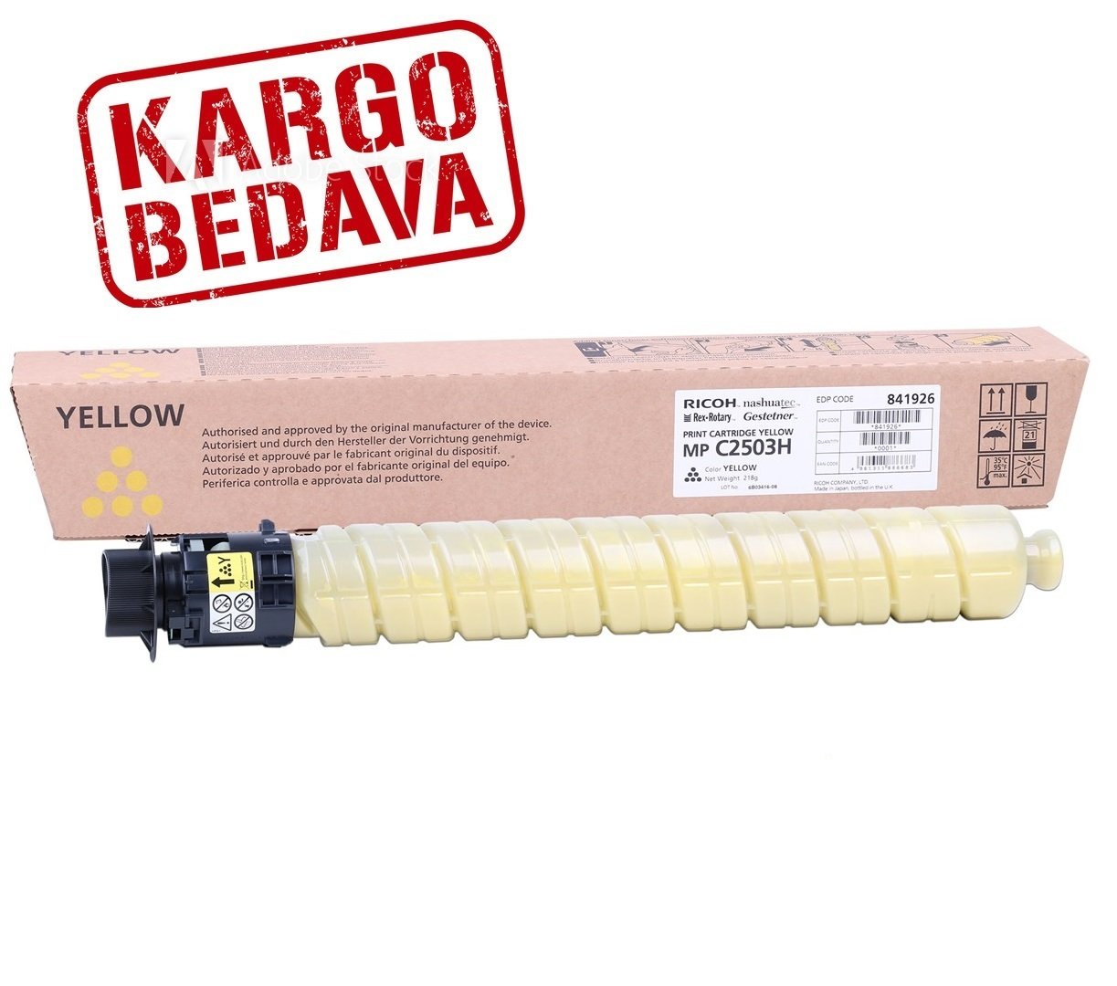 Ricoh Aficio MP-C2011 Orjinal Sarı Fotokopi Toneri Yüksek Kapasiteli