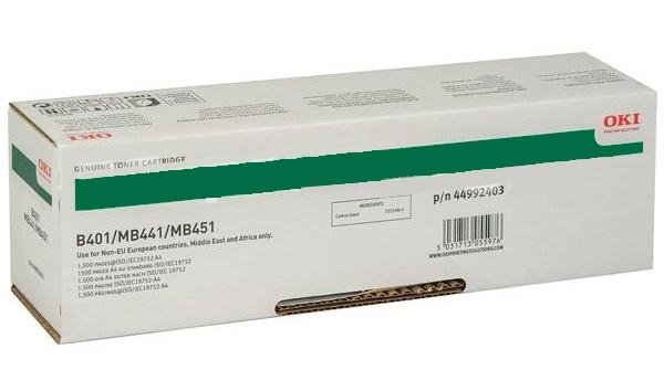 Oki B401 / B441 / B451 Siyah Orjinal Toner 44992403