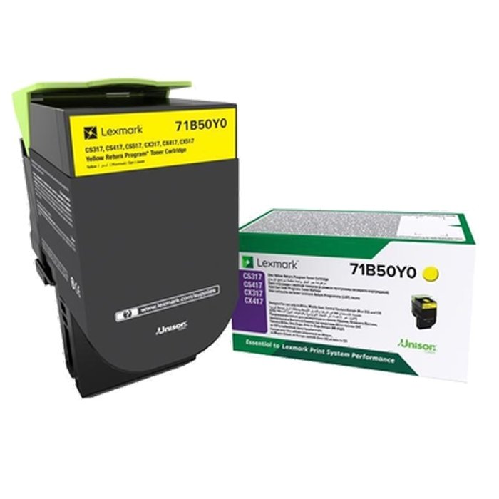 Lexmark 71B50Y0 Sarı Orjinal Toner CS317