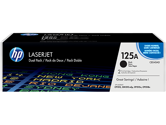 Hp Color Laserjet CP1215 Orjinal Siyah Toner İkili Paket CB540AD