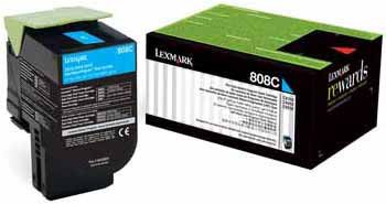 Lexmark  80C80C0 Orjinal Mavi Toner CX310 / CX410 / CX510