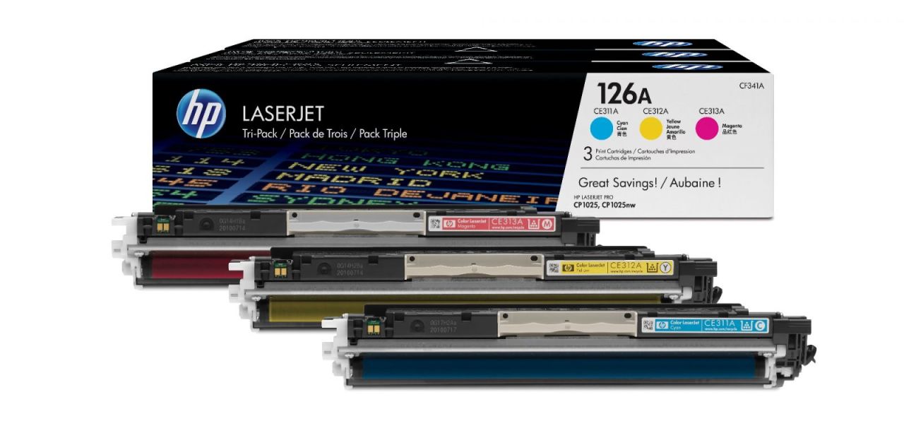 Hp 126A-CF341A Orjinal Renkli Toner 3'lü Paket