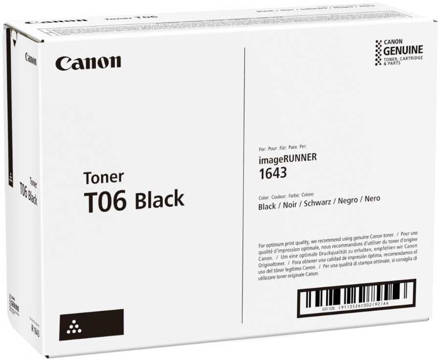 Canon T06 Orjinal Extra Yüksek Kapasiteli Siyah Toner 3526C002