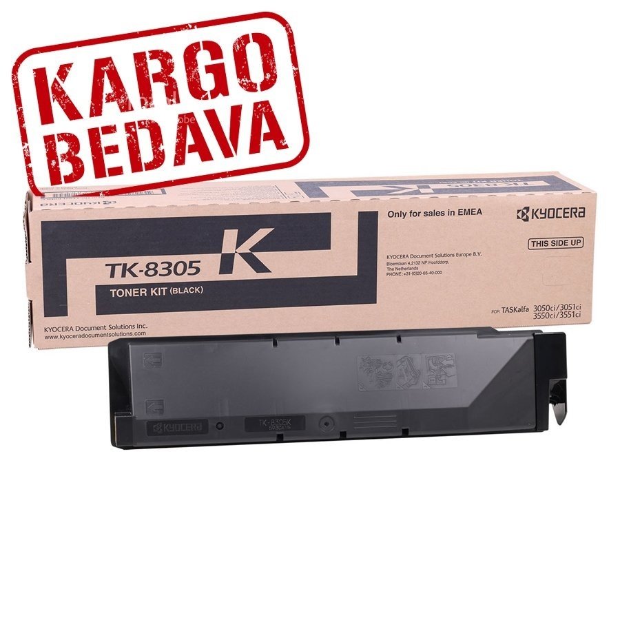 Kyocera Mita Taskalfa 3050ci / 3051ci Orjinal Siyah Fotokopi Toneri  TK-8305