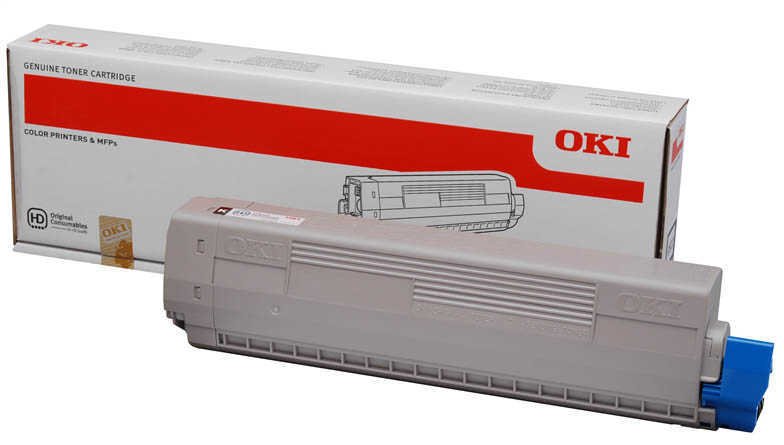 Oki C822 Siyah Orjinal Toner 44844628