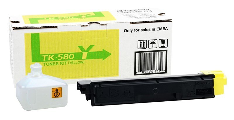 Kyocera Mita TK-580 Orjinal Sarı Fotokopi Toneri 1T02KTANL0