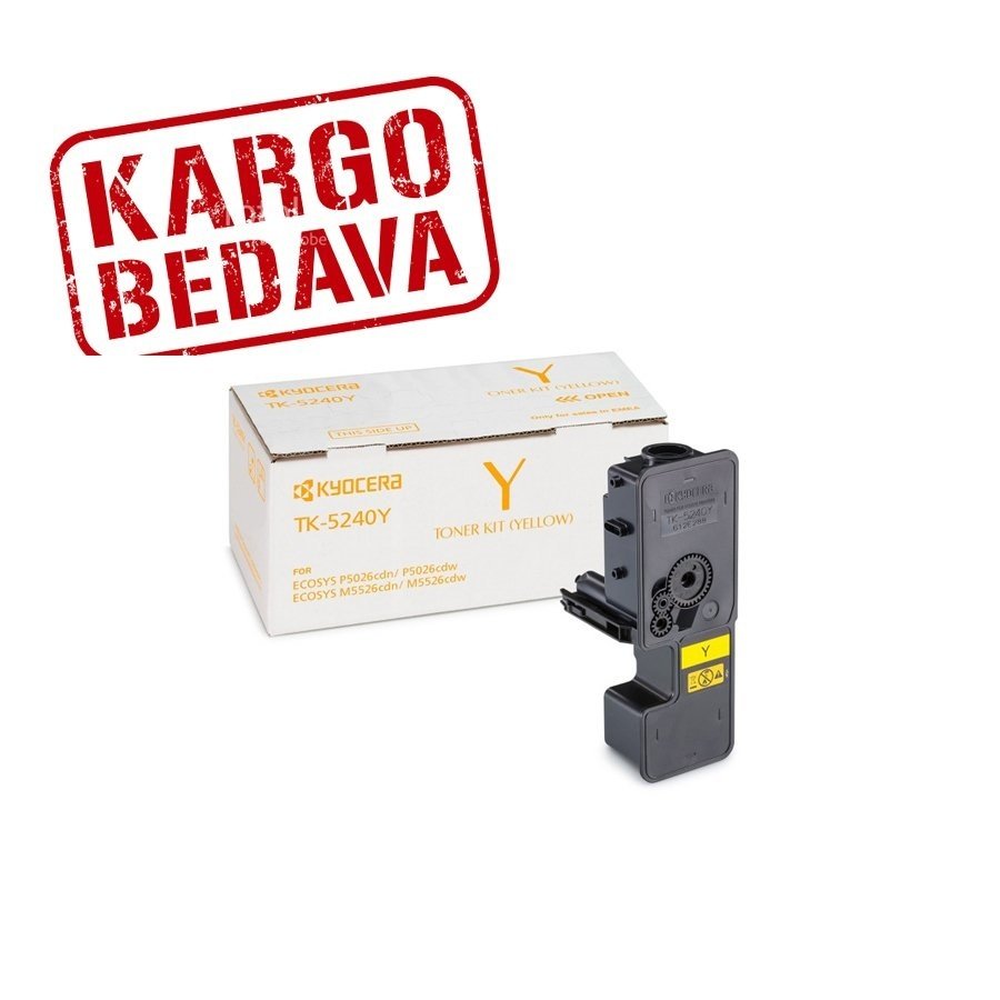 Kyocera Mita Ecosys M5526cdw / M5526cdn Orjinal Sarı Fotokopi Toneri TK-5240