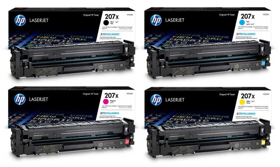 Hp 207X Orjinal Yüksek Kapasiteli Siyah-Mavi-Sarı-Kırmızı Toner Takımı