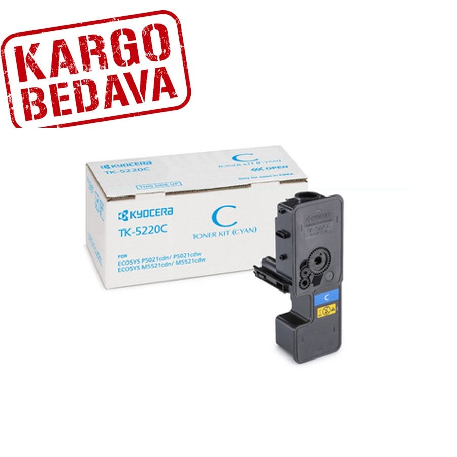 Kyocera Mita Ecosys P5021 cdn / M5521 cdn Orjinal Mavi Fotokopi Toneri TK-5220