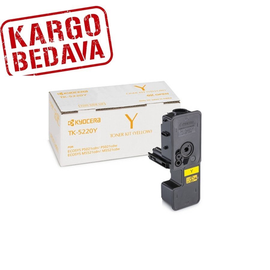 Kyocera Mita TK-5220 Orjinal Sarı Fotokopi Toneri 1T02R9ANL1