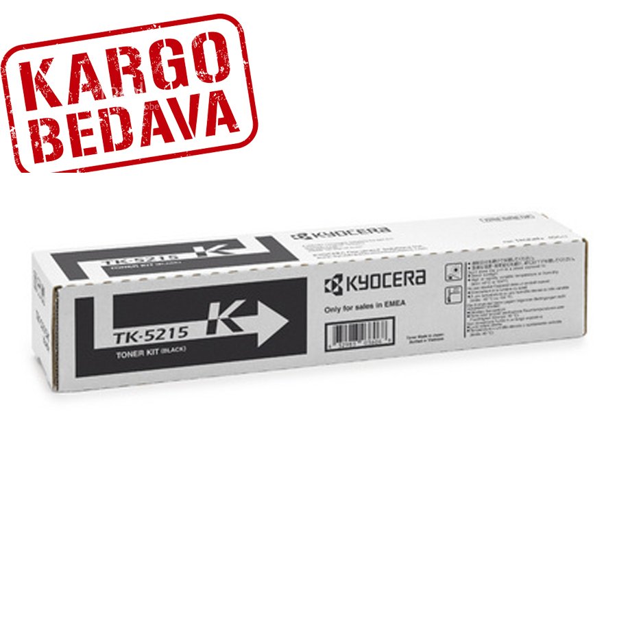 Kyocera Mita TK-5215 Orjinal Siyah Fotokopi Toneri
