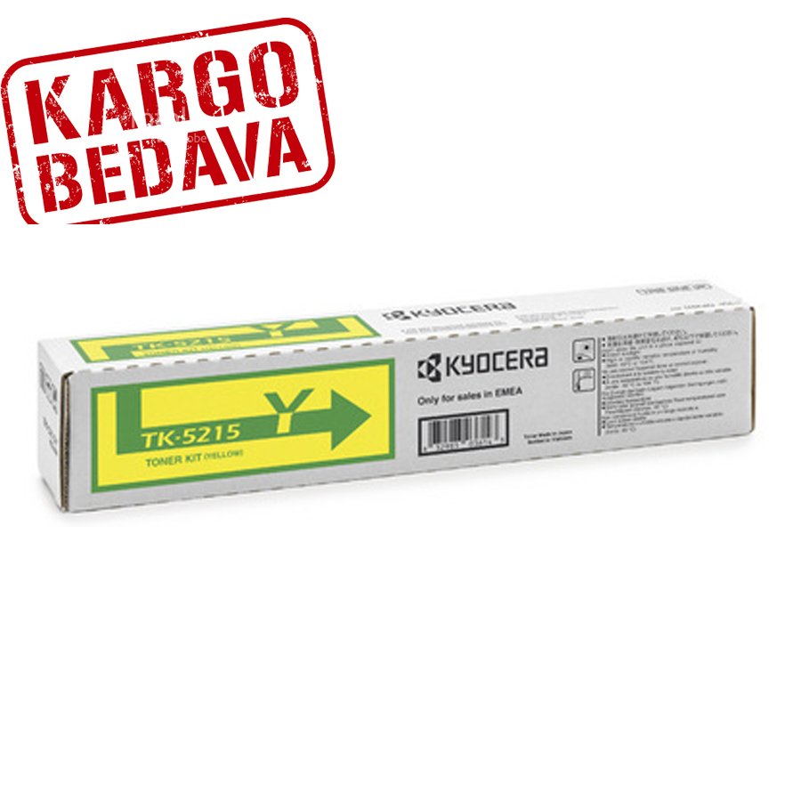 Kyocera Mita TK-5215 Orjinal Sarı Fotokopi Toneri