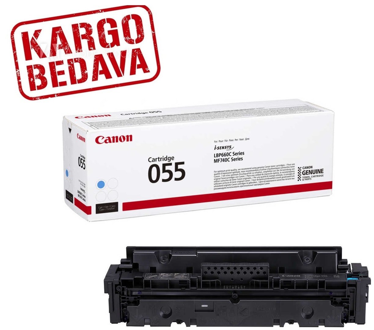 Canon i-SENSYS LBP-664Cx Orjinal Mavi Toner 3015C002 - CRG-055