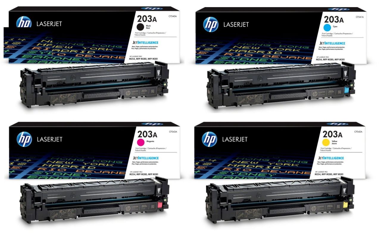 Hp 203A Orjinal Siyah-Mavi-Sarı-Kırmızı Toner Avantaj Paketi